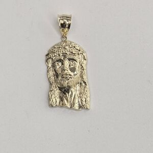 10kt Real Gold Jesus Face Pendant